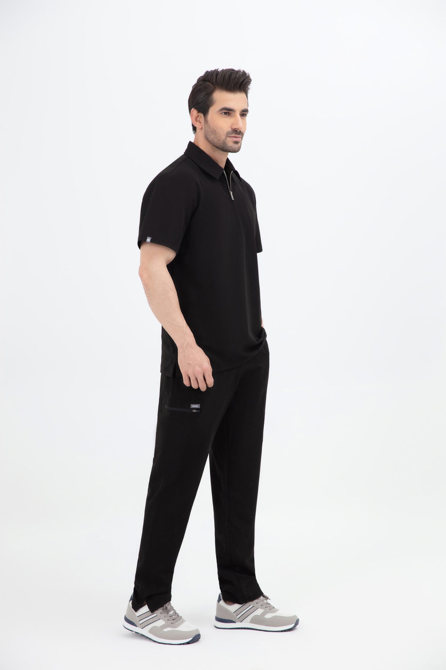 Kiro Zip Neck Polo Scrub Mens