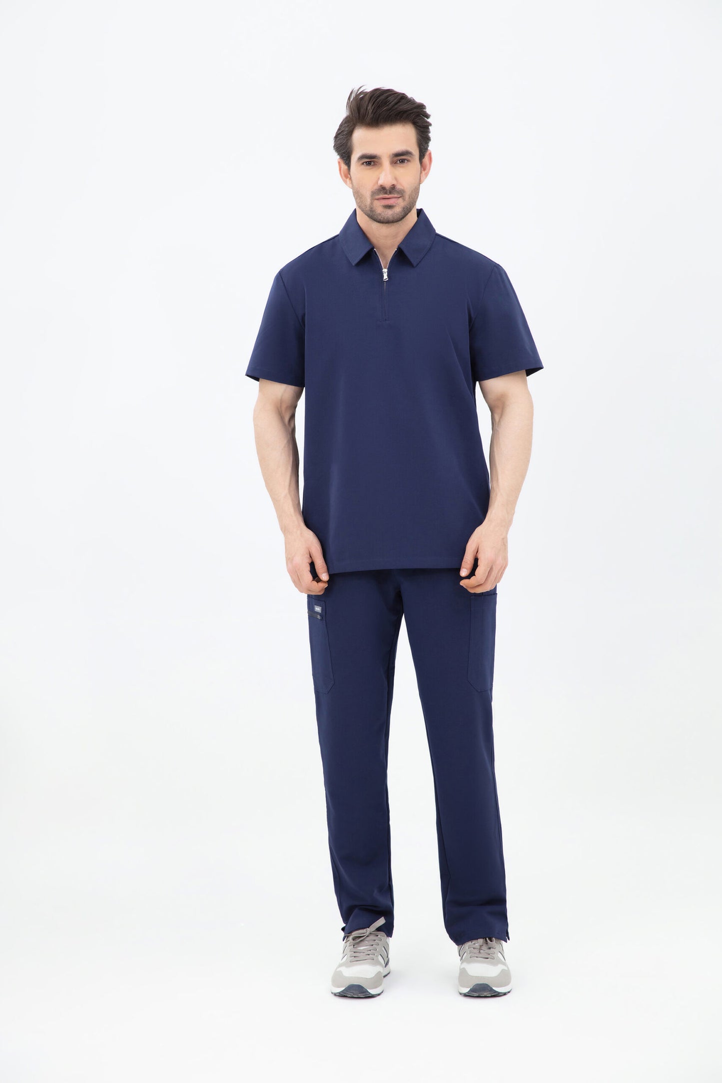 Kiro Zip Neck Polo Scrub Mens