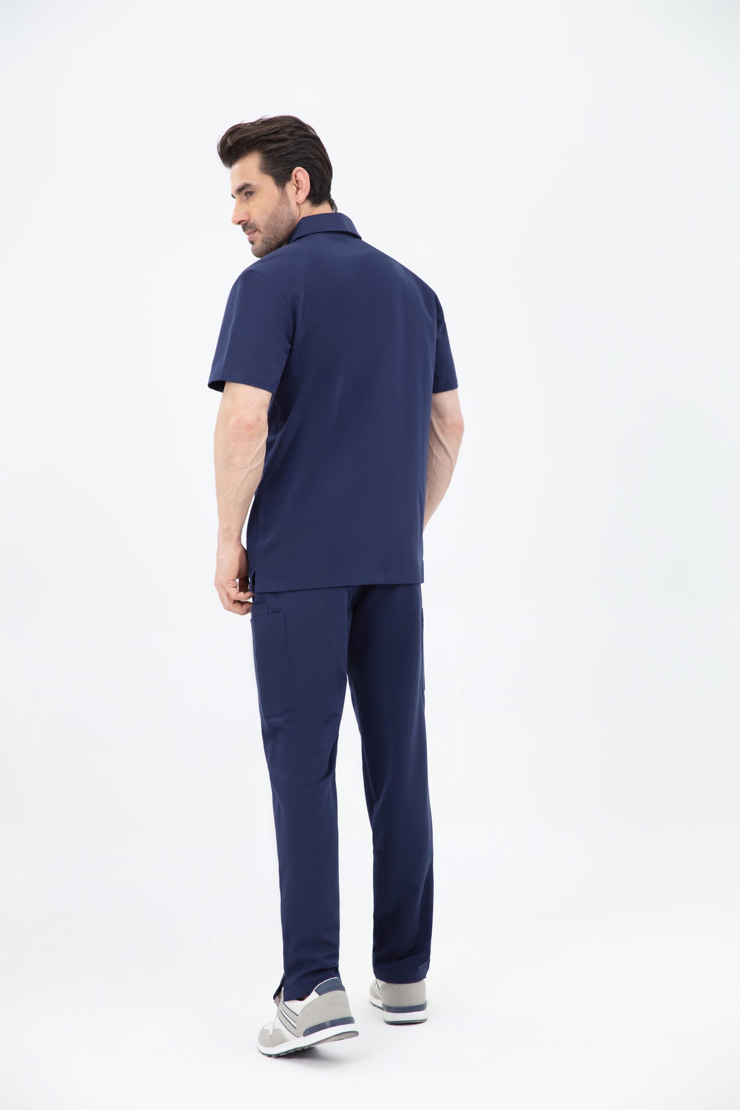 Kiro Zip Neck Polo Scrub Mens