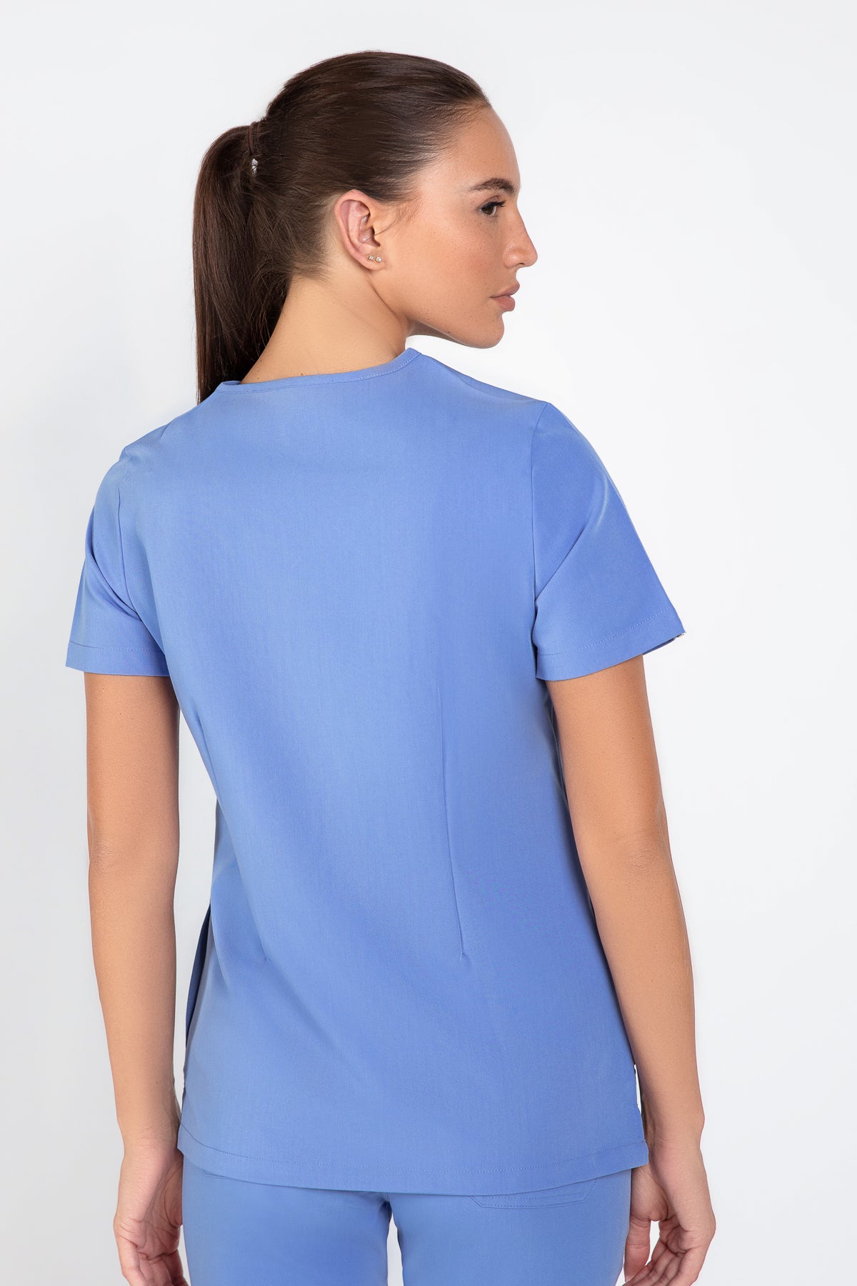 Tasca Women's V Neck Four pockets Scrub With Invisible Side Pockets