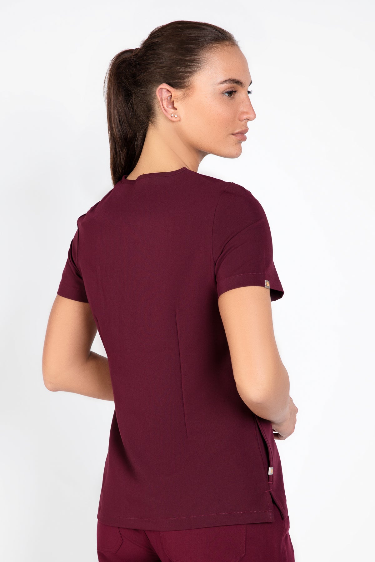 Tasca Women's V Neck Four pockets Scrub With Invisible Side Pockets