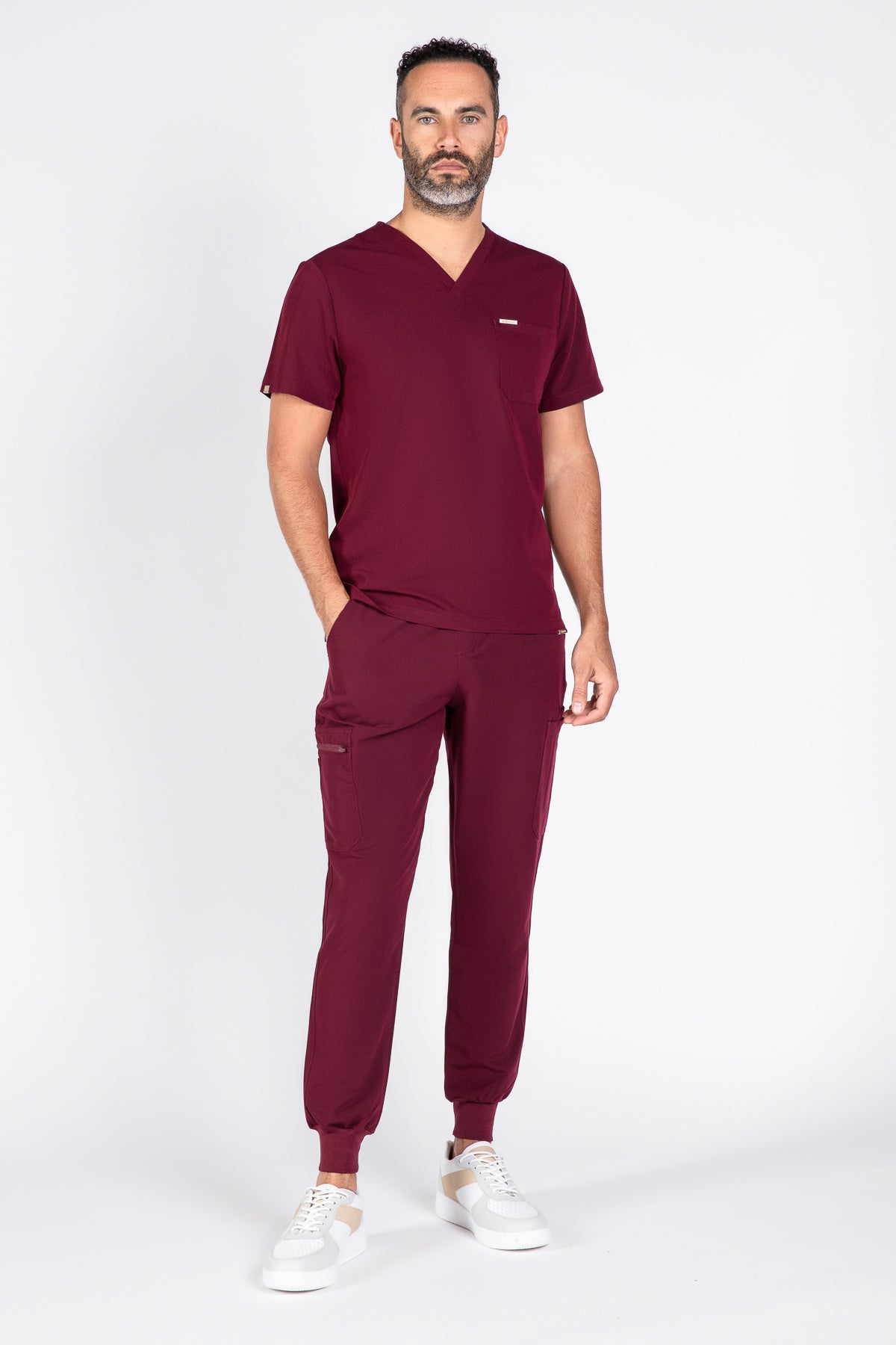 Kaizen V Neck One Pocket Scrub Top Mens