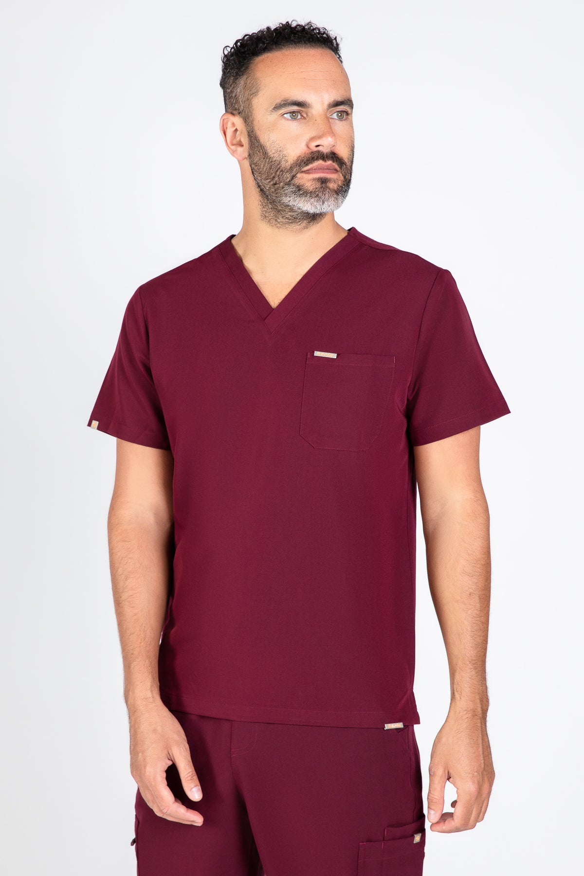Kaizen V Neck One Pocket Scrub Top Mens
