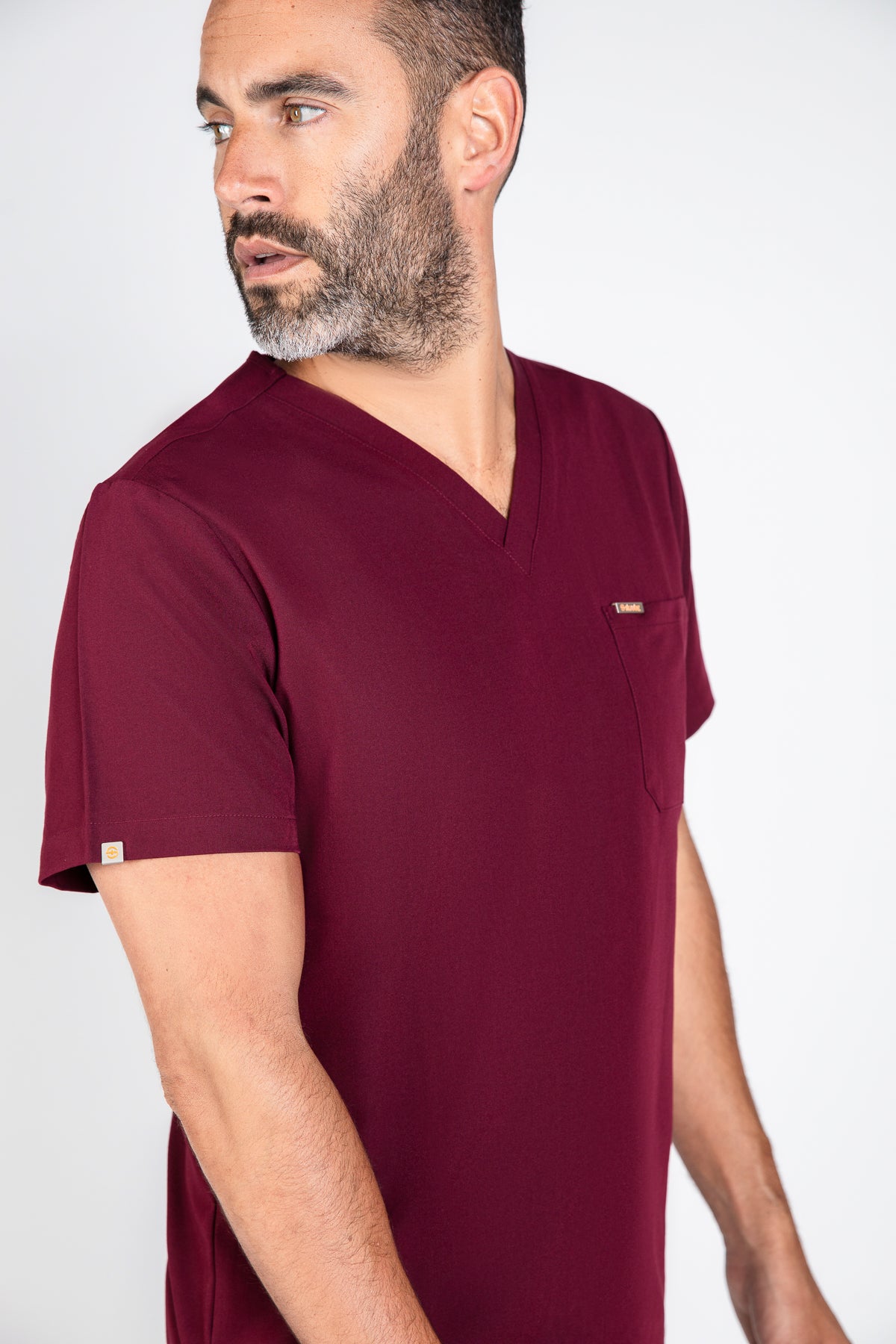 Kaizen V Neck One Pocket Scrub Top Mens