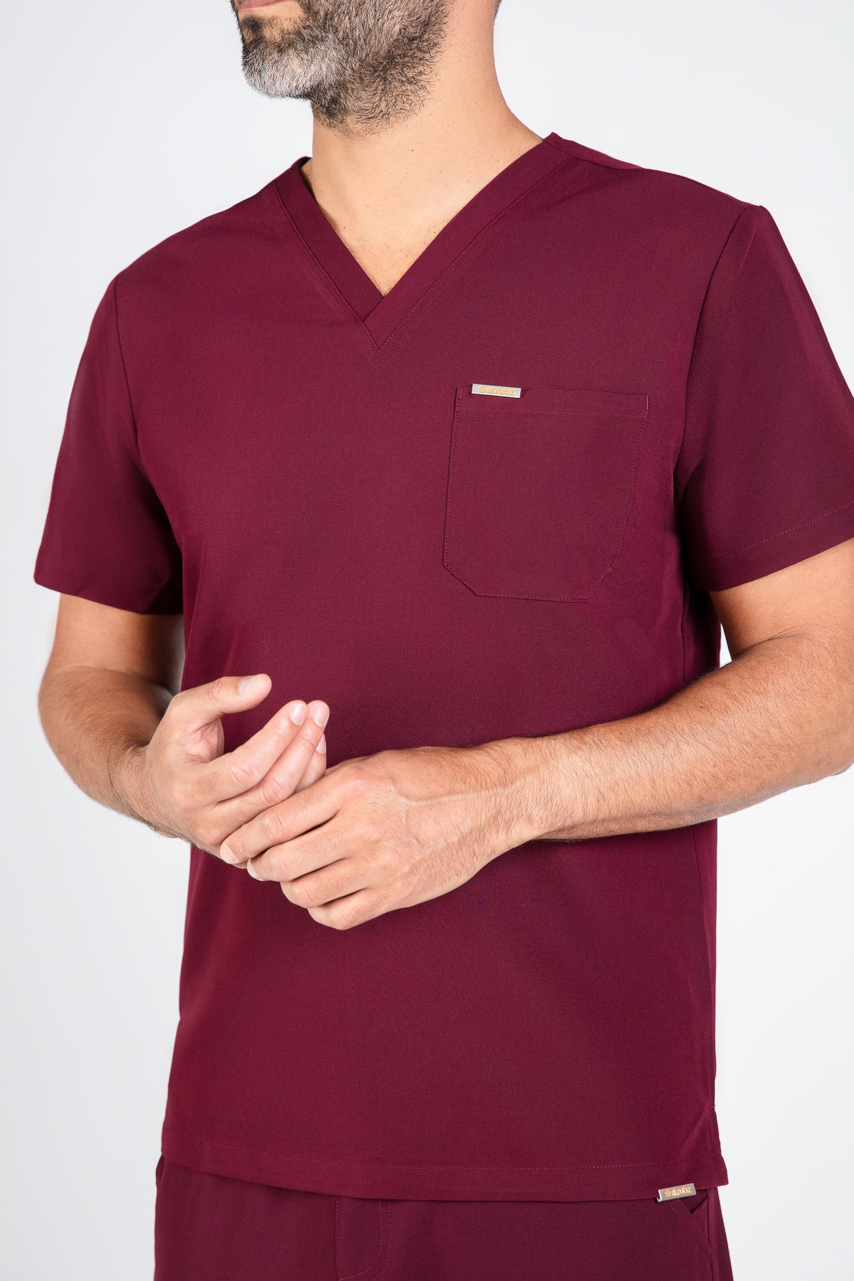 Kaizen V Neck One Pocket Scrub Top Mens