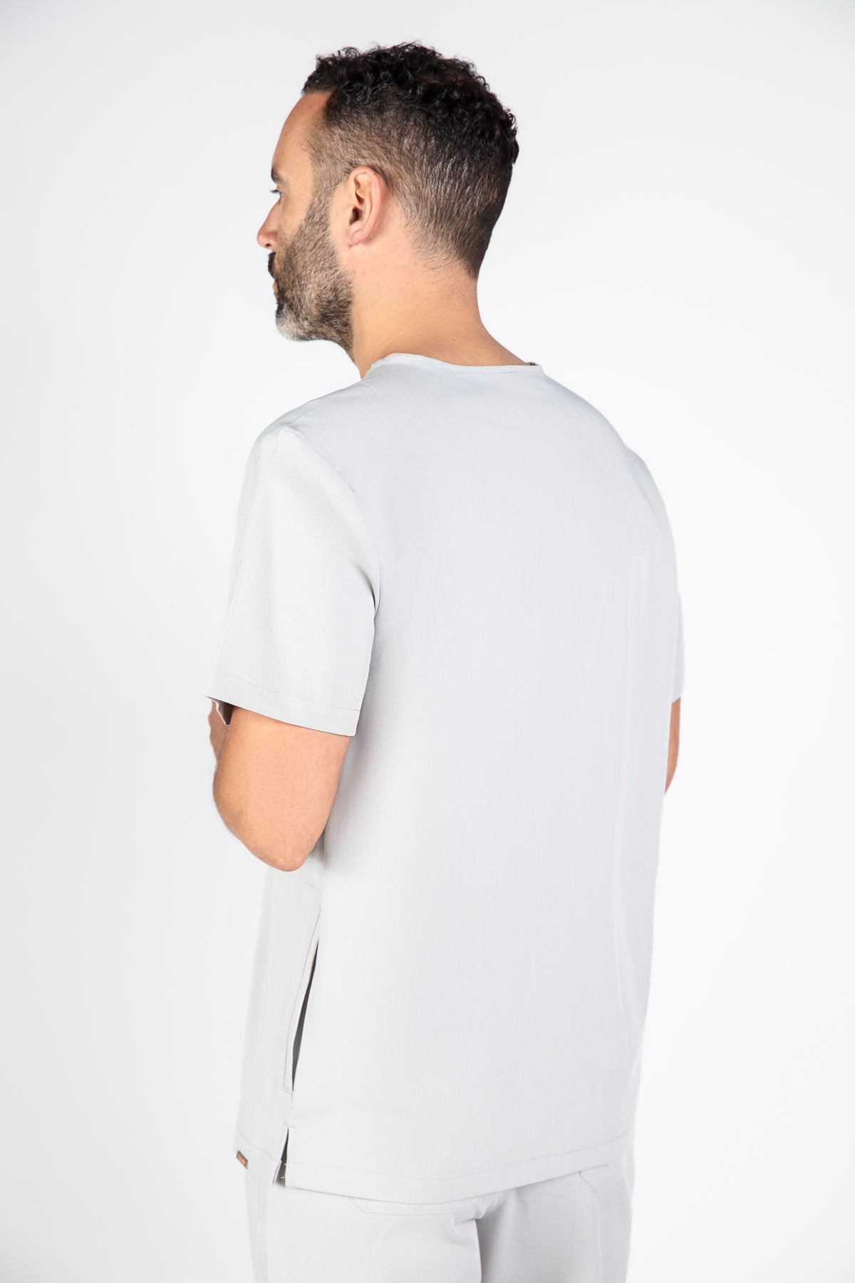 Tasca Men's V Neck Four pockets Scrub With Invisible Side Pockets