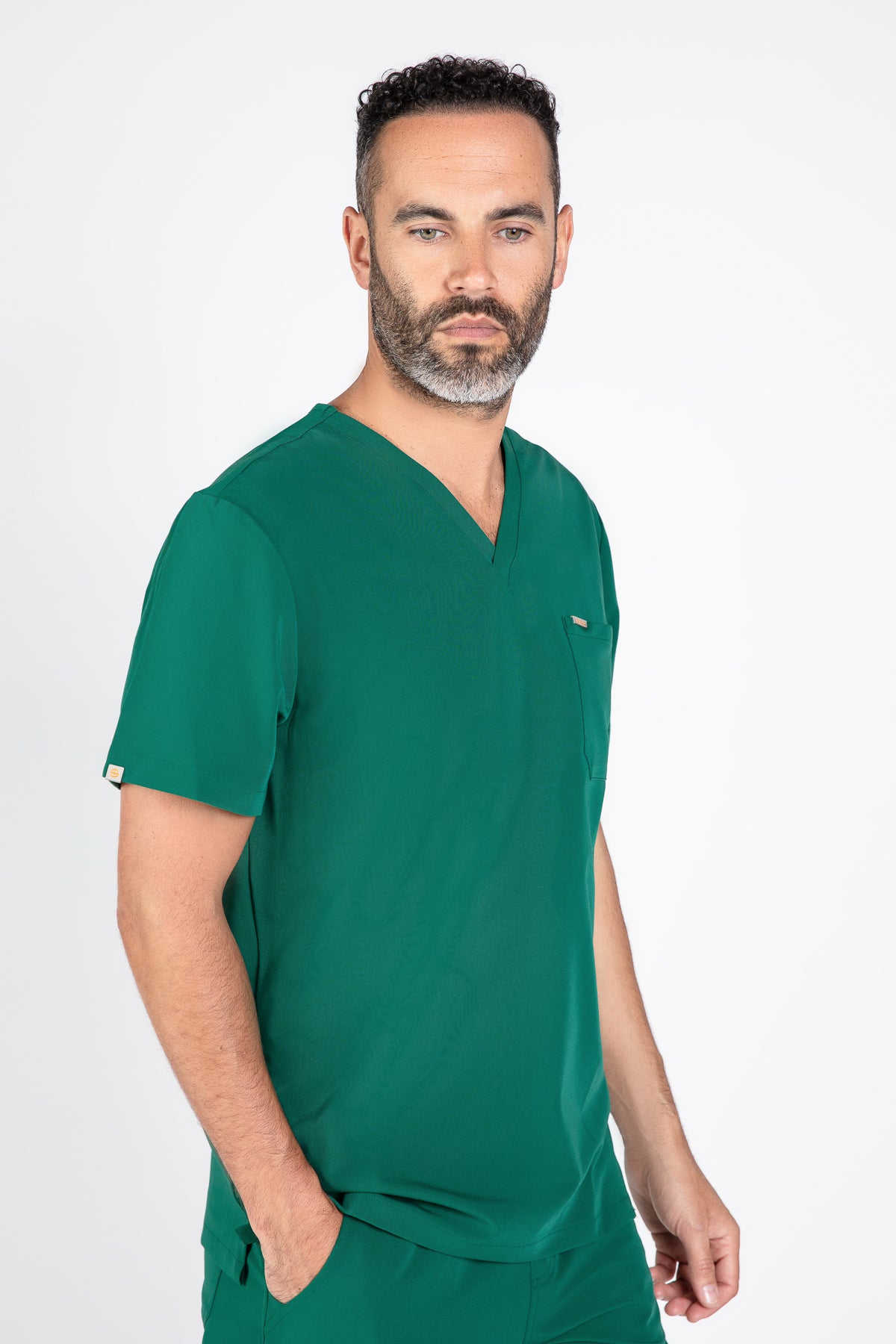 Kaizen V Neck One Pocket Scrub Top Mens
