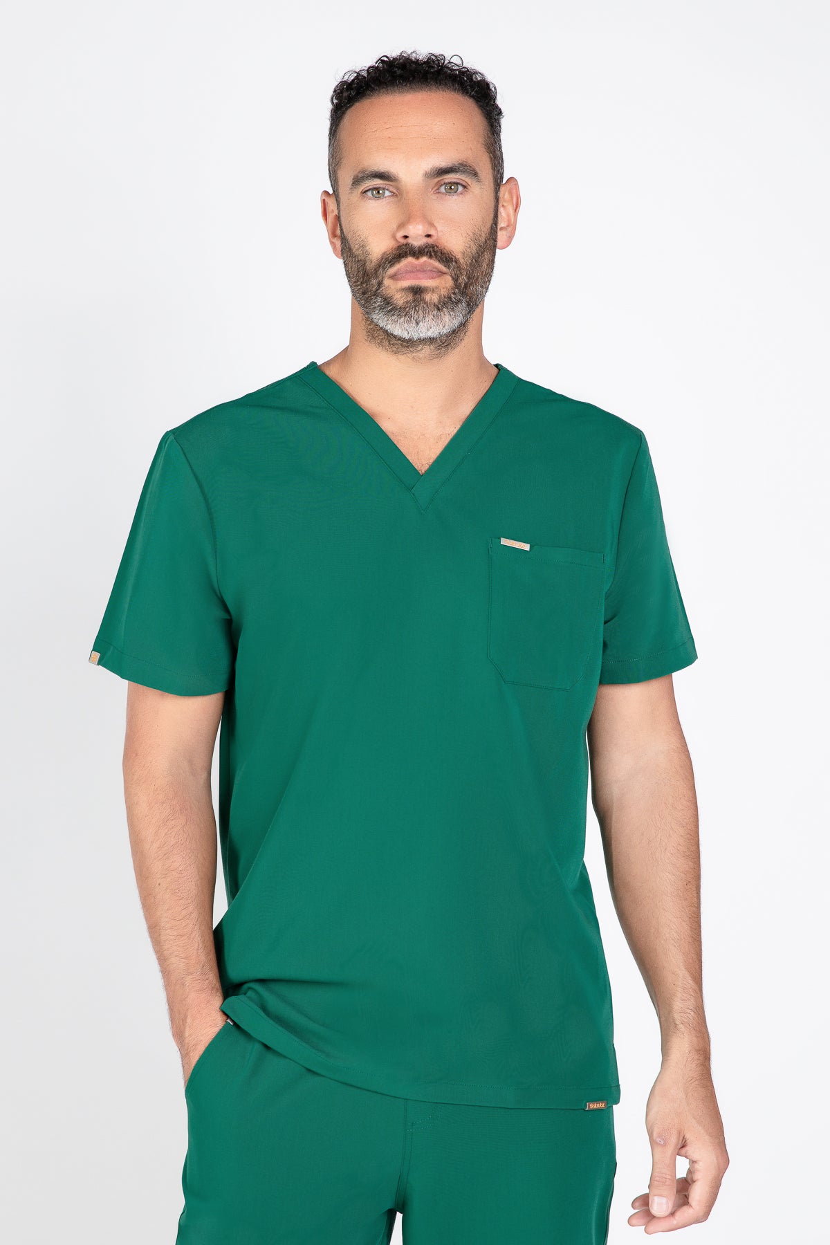 Kaizen V Neck One Pocket Scrub Top Mens