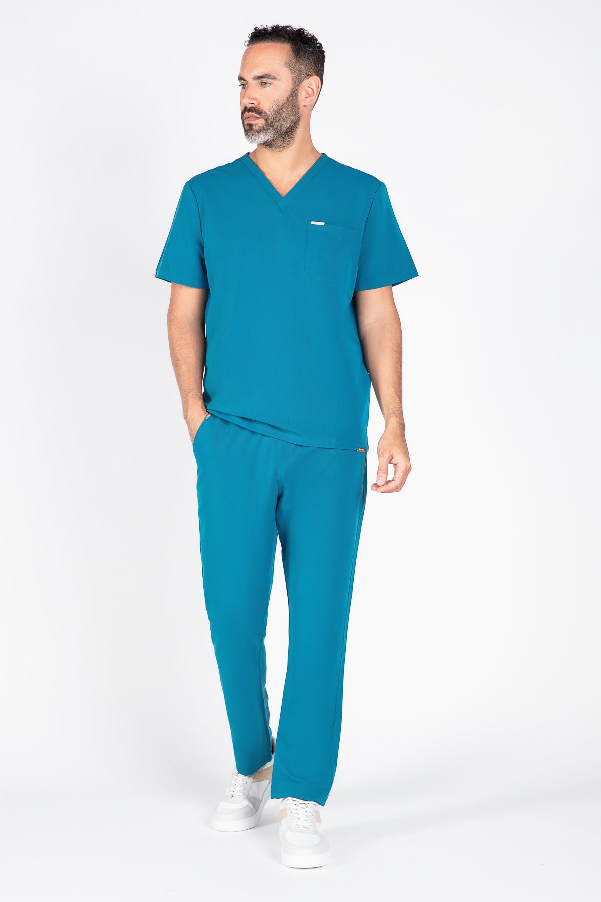Kaizen V Neck One Pocket Scrub Top Mens