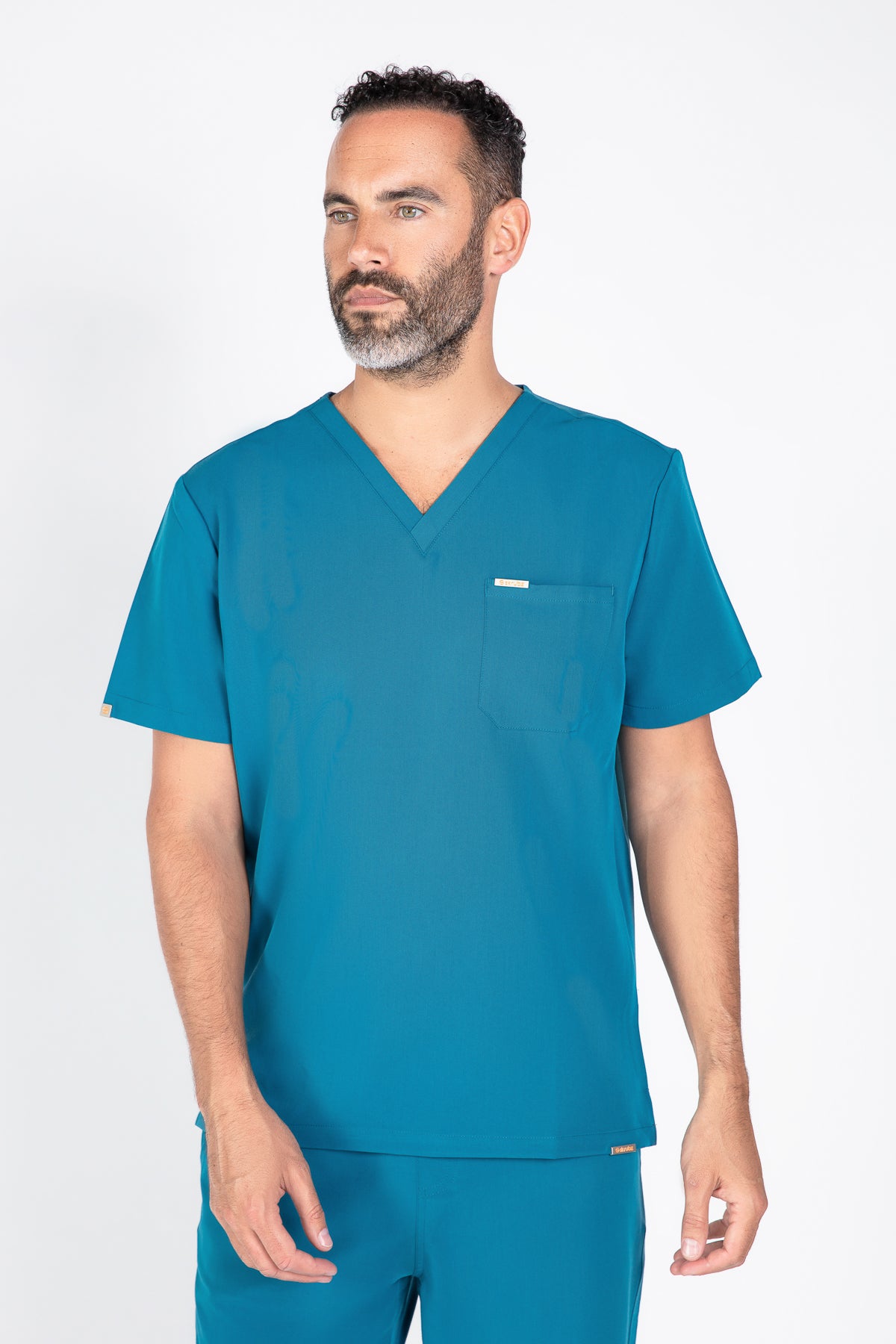 Kaizen V Neck One Pocket Scrub Top Mens