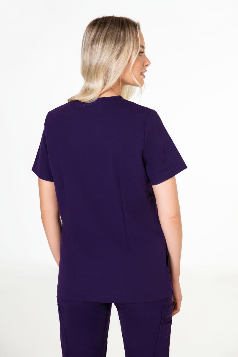 Tasca Women's V Neck Four pockets Scrub With Invisible Side Pockets