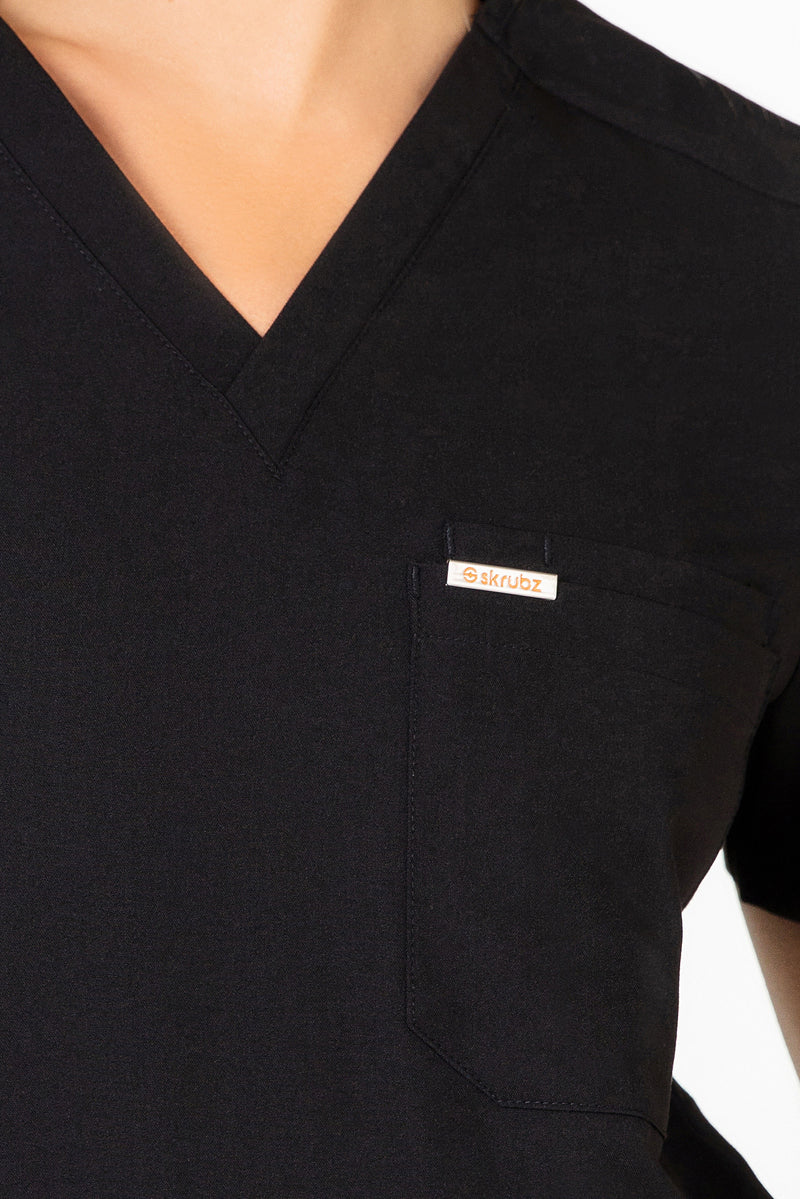 Tasca Women's V Neck Four pockets Scrub With Invisible Side Pockets