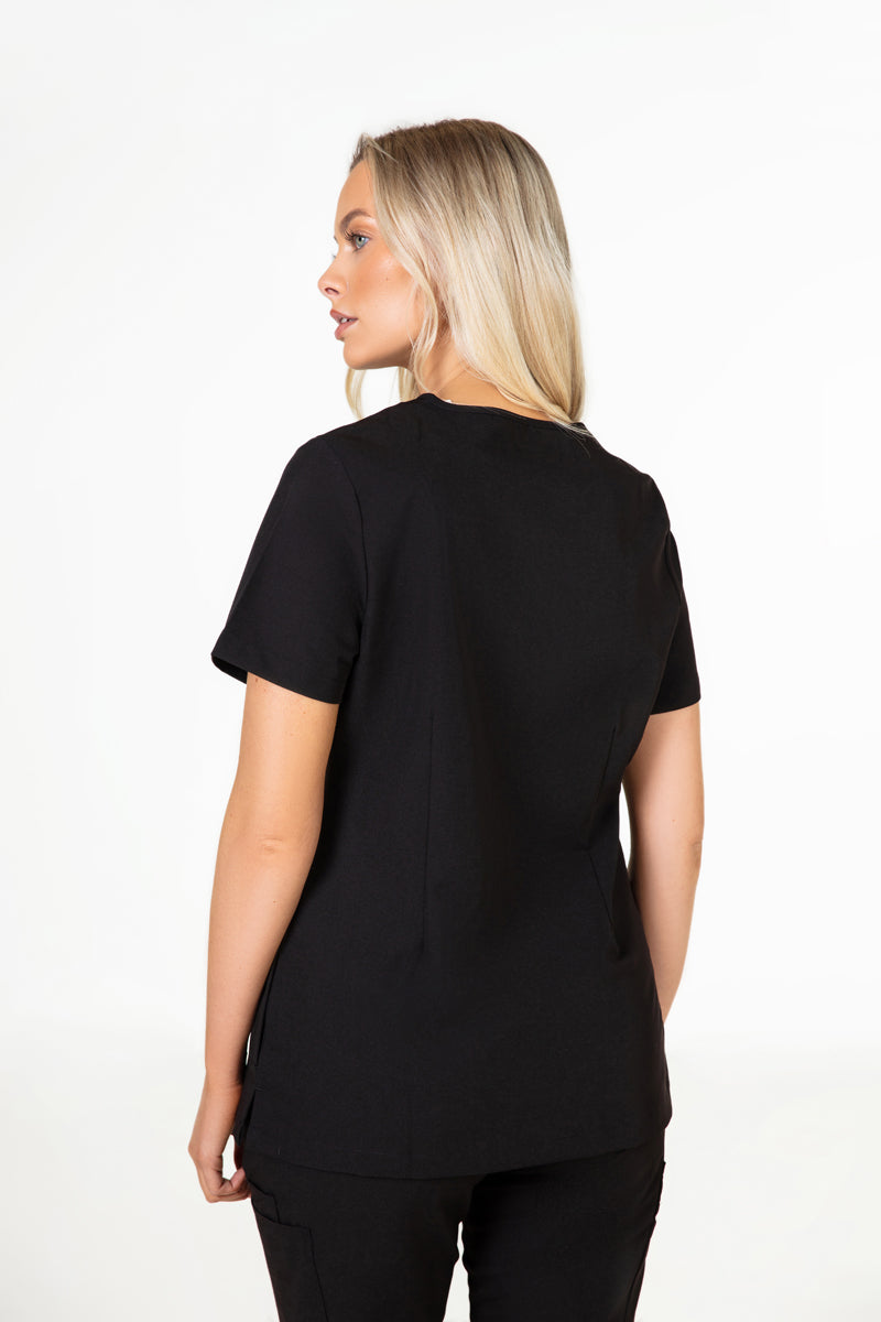 Tasca Women's V Neck Four pockets Scrub With Invisible Side Pockets