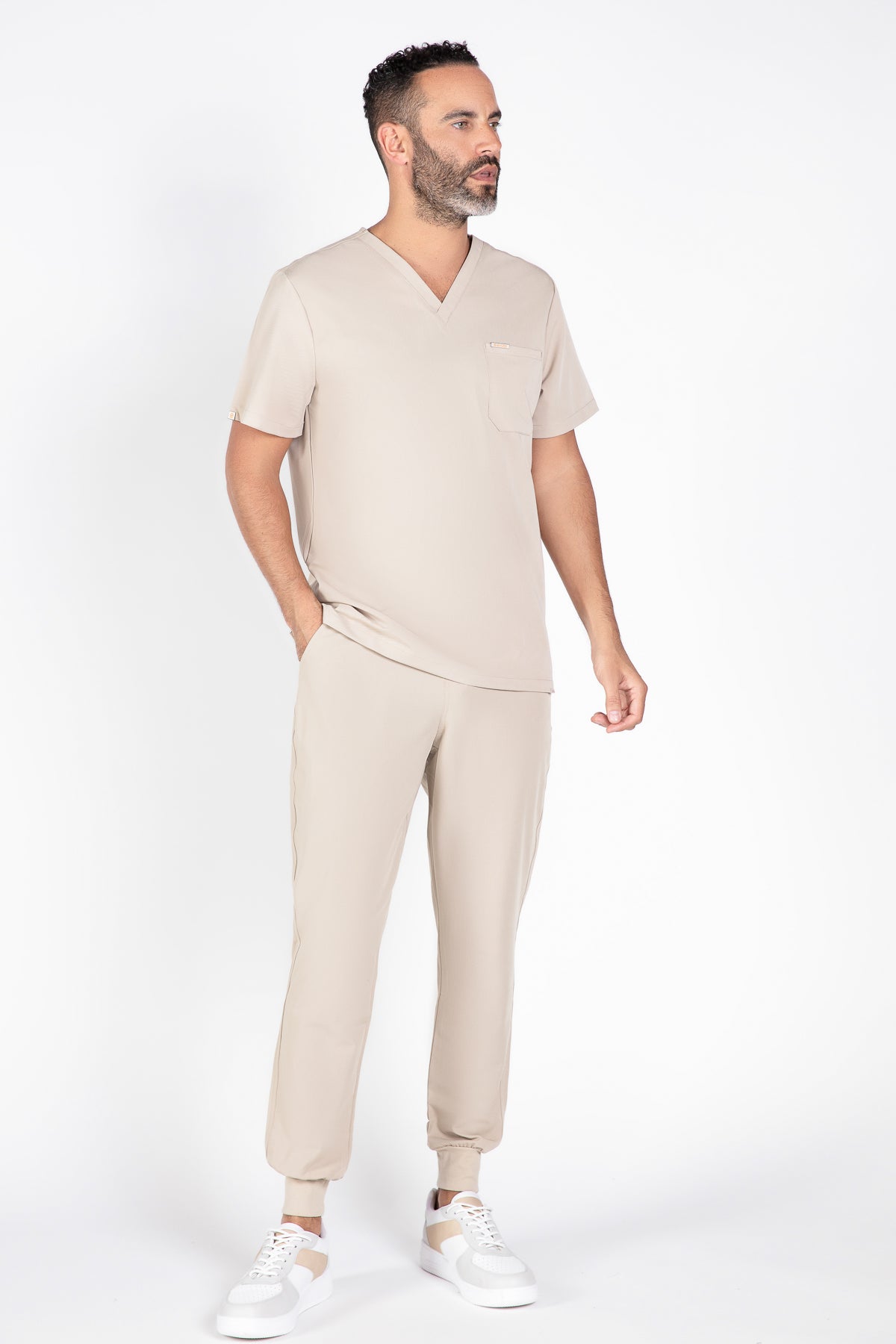 Kaizen V Neck One Pocket Scrub Top Mens