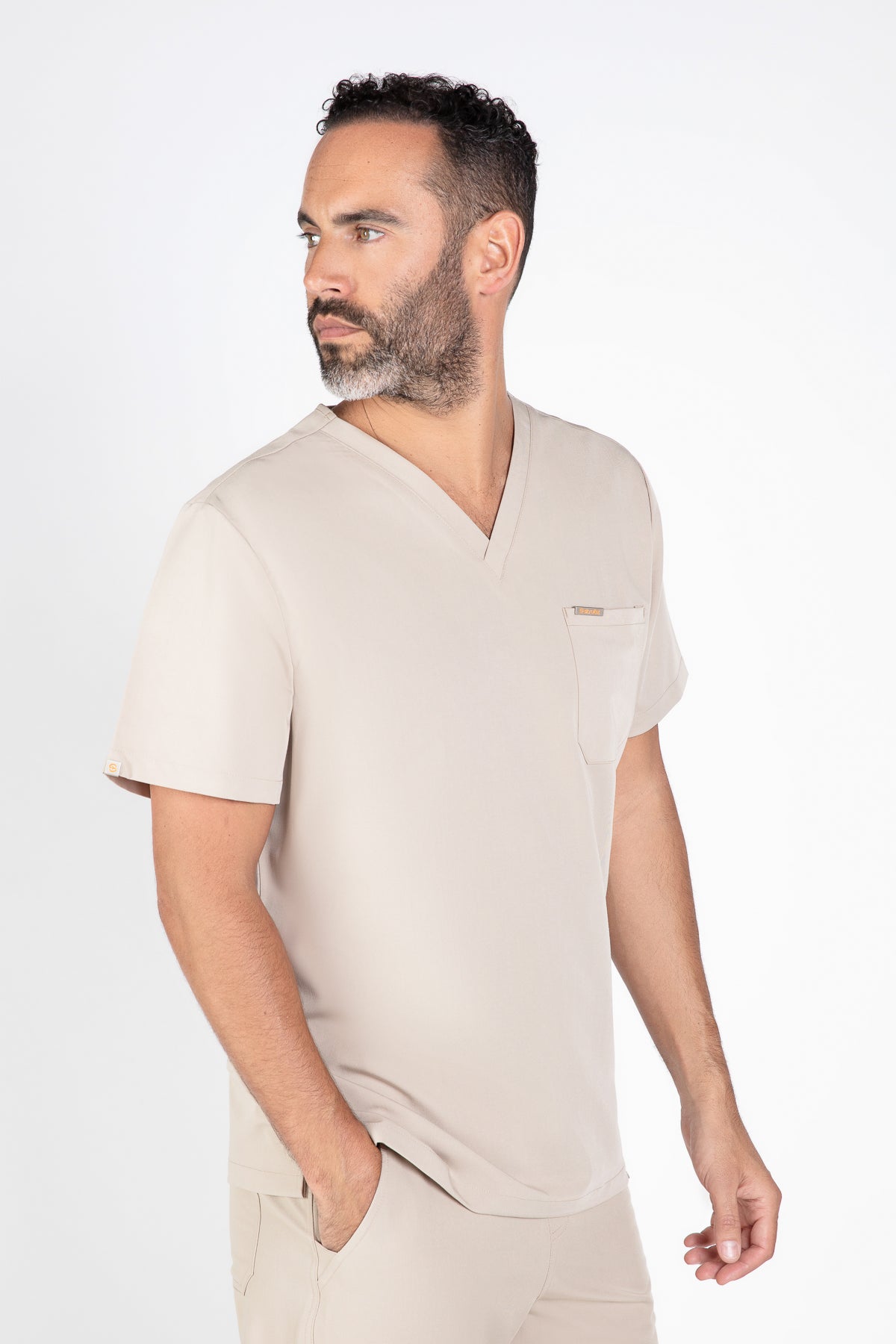 Kaizen V Neck One Pocket Scrub Top Mens