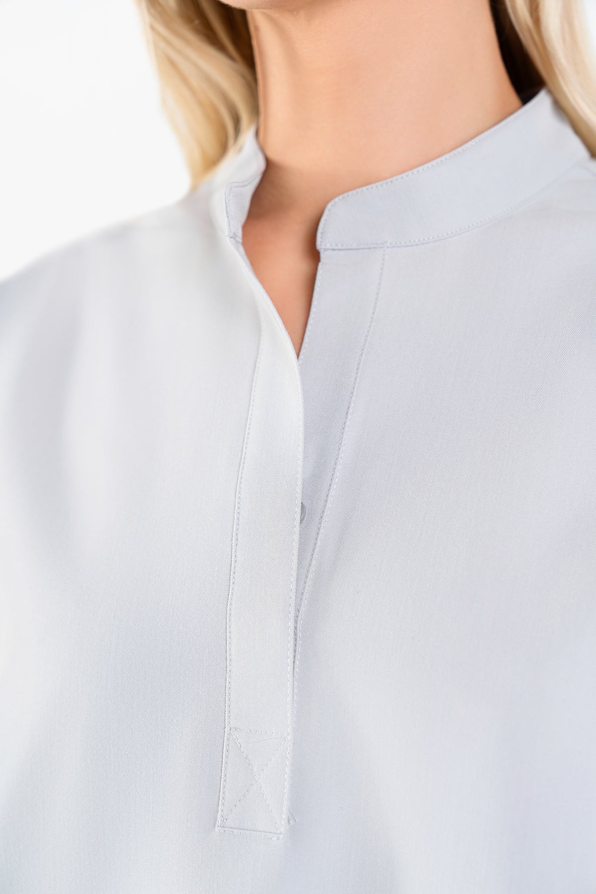 Mandarin Womens Collar Scrub Top