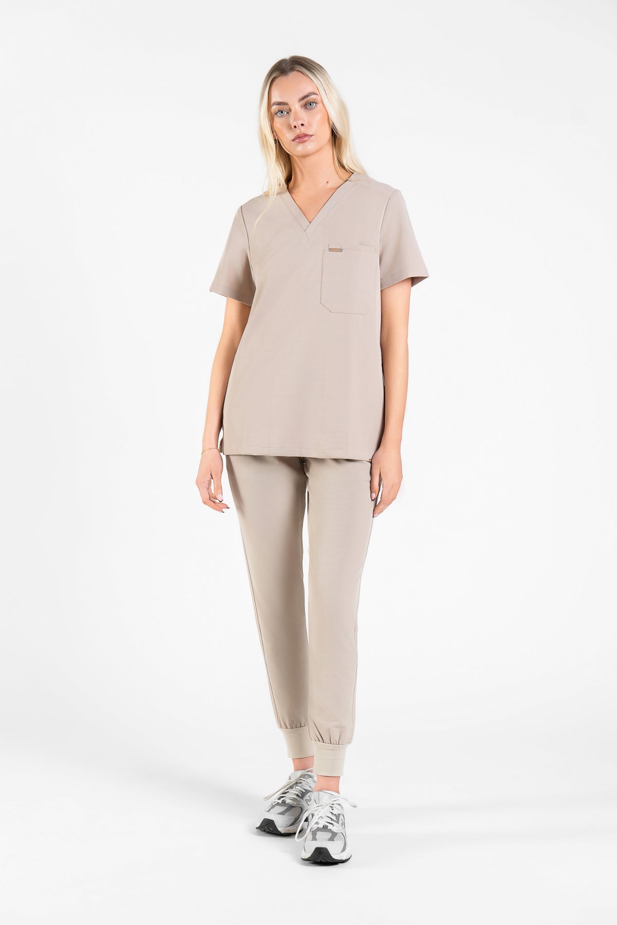 Tasca Women's V Neck Four pockets Scrub With Invisible Side Pockets