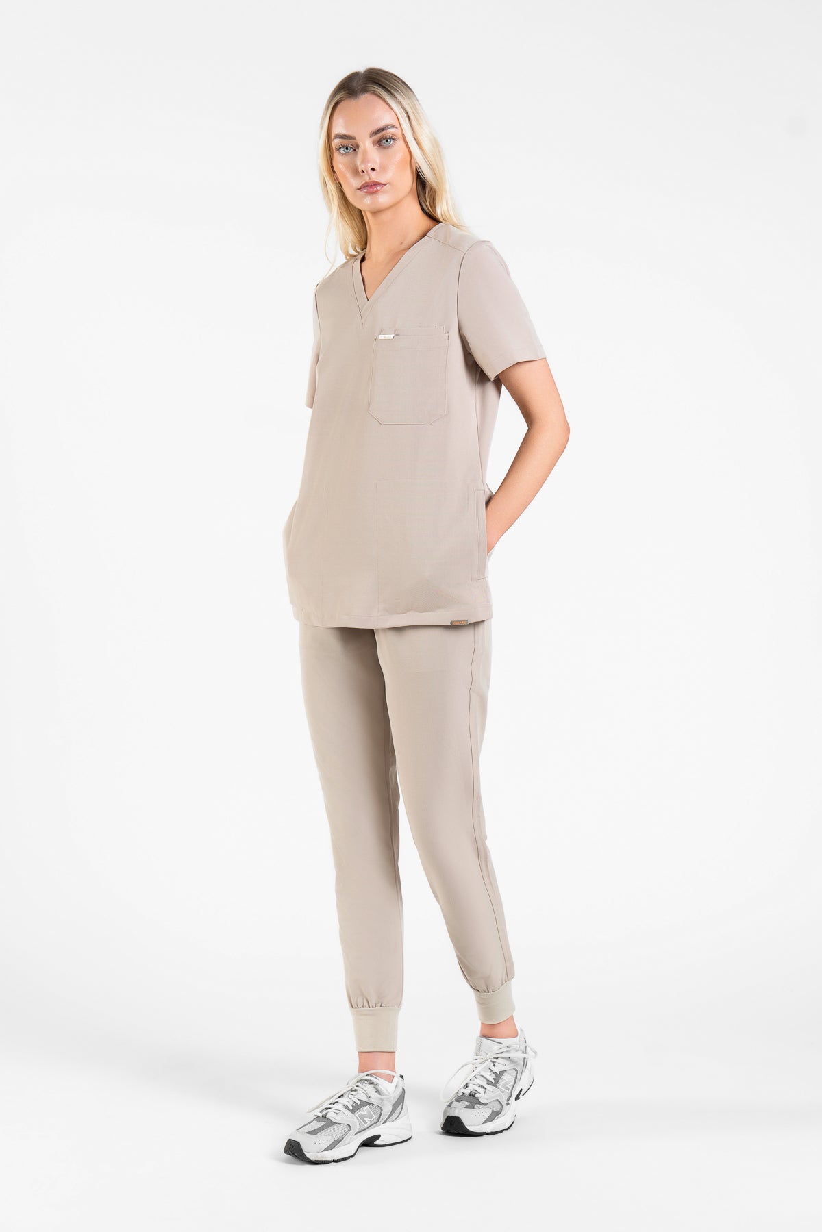 Tasca Women's V Neck Four pockets Scrub With Invisible Side Pockets