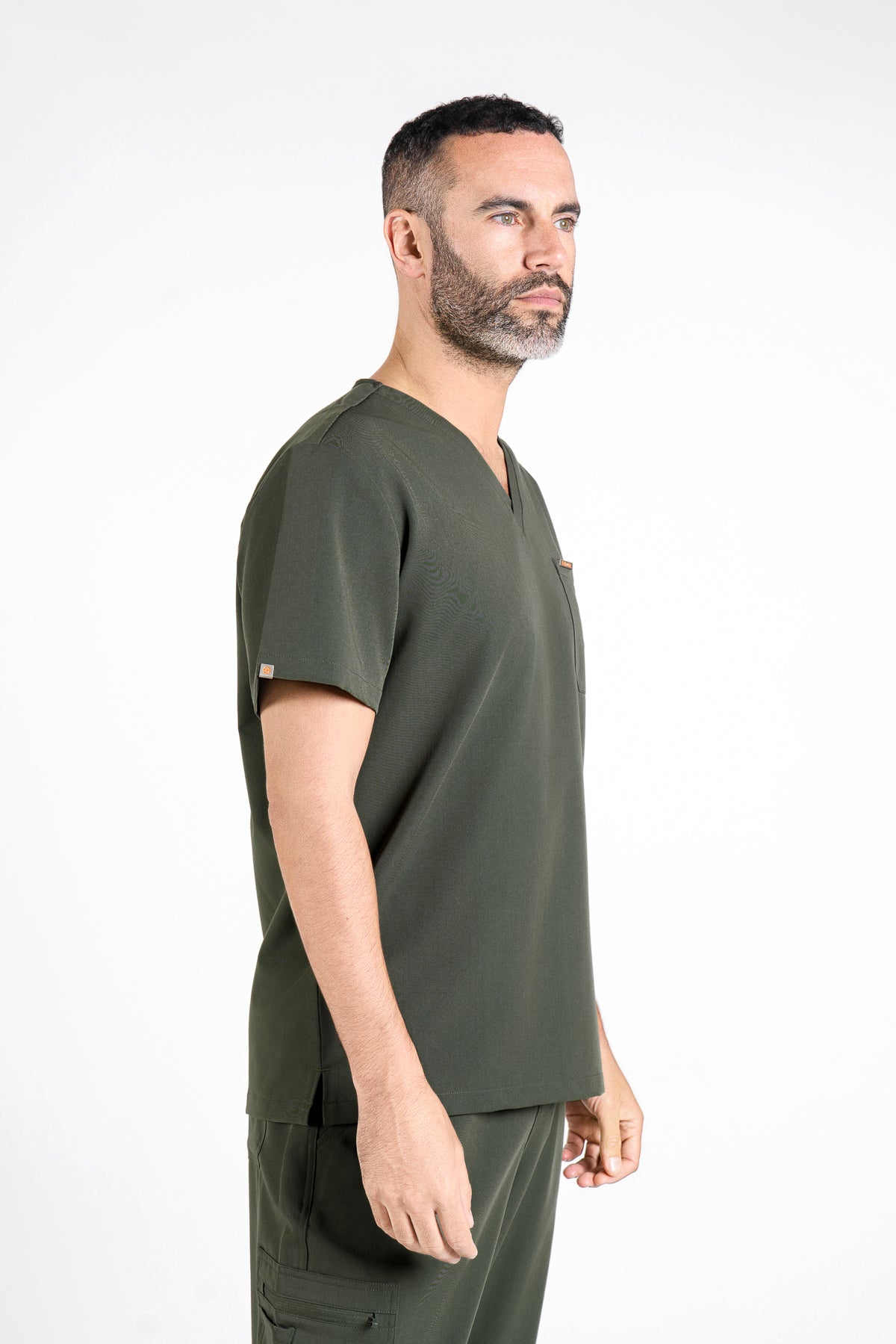 Kaizen V Neck One Pocket Scrub Top Mens