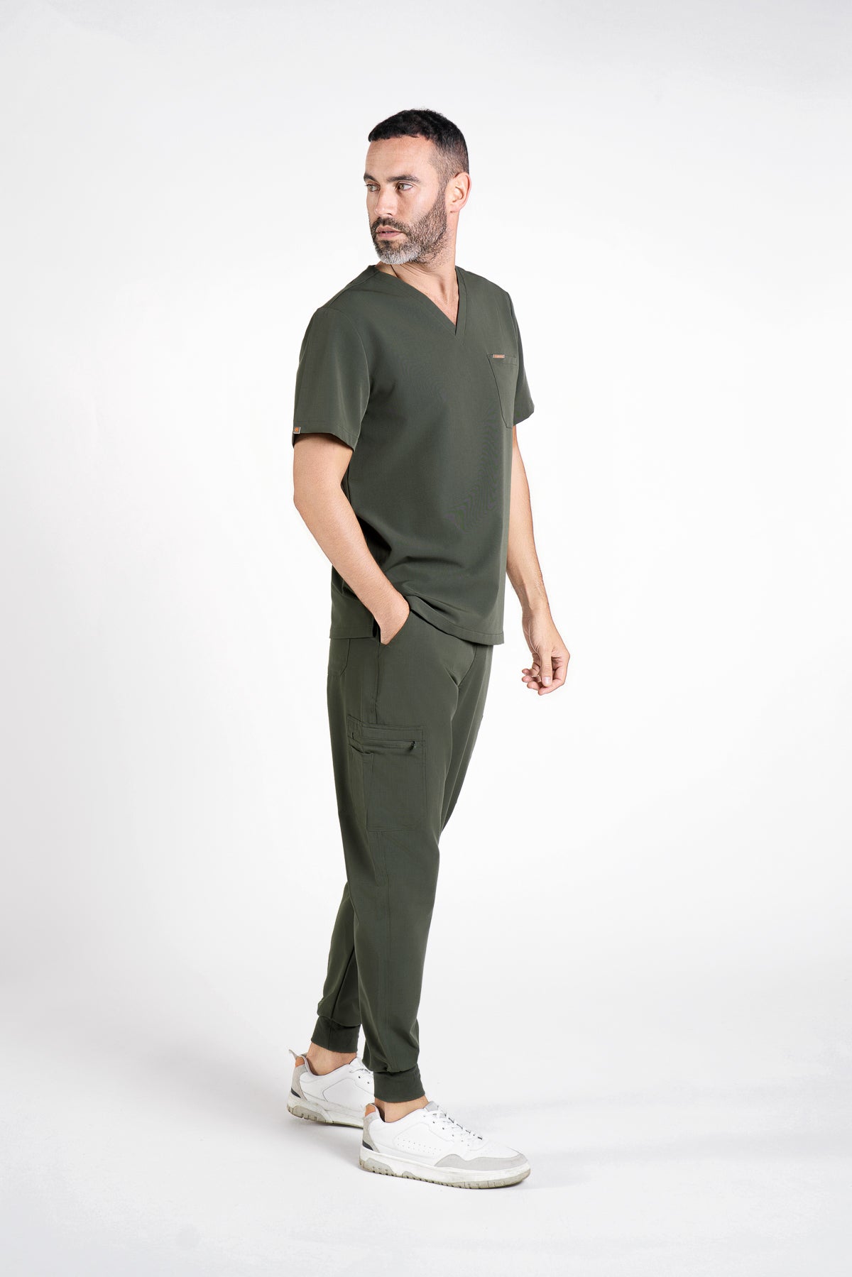 Kaizen V Neck One Pocket Scrub Top Mens