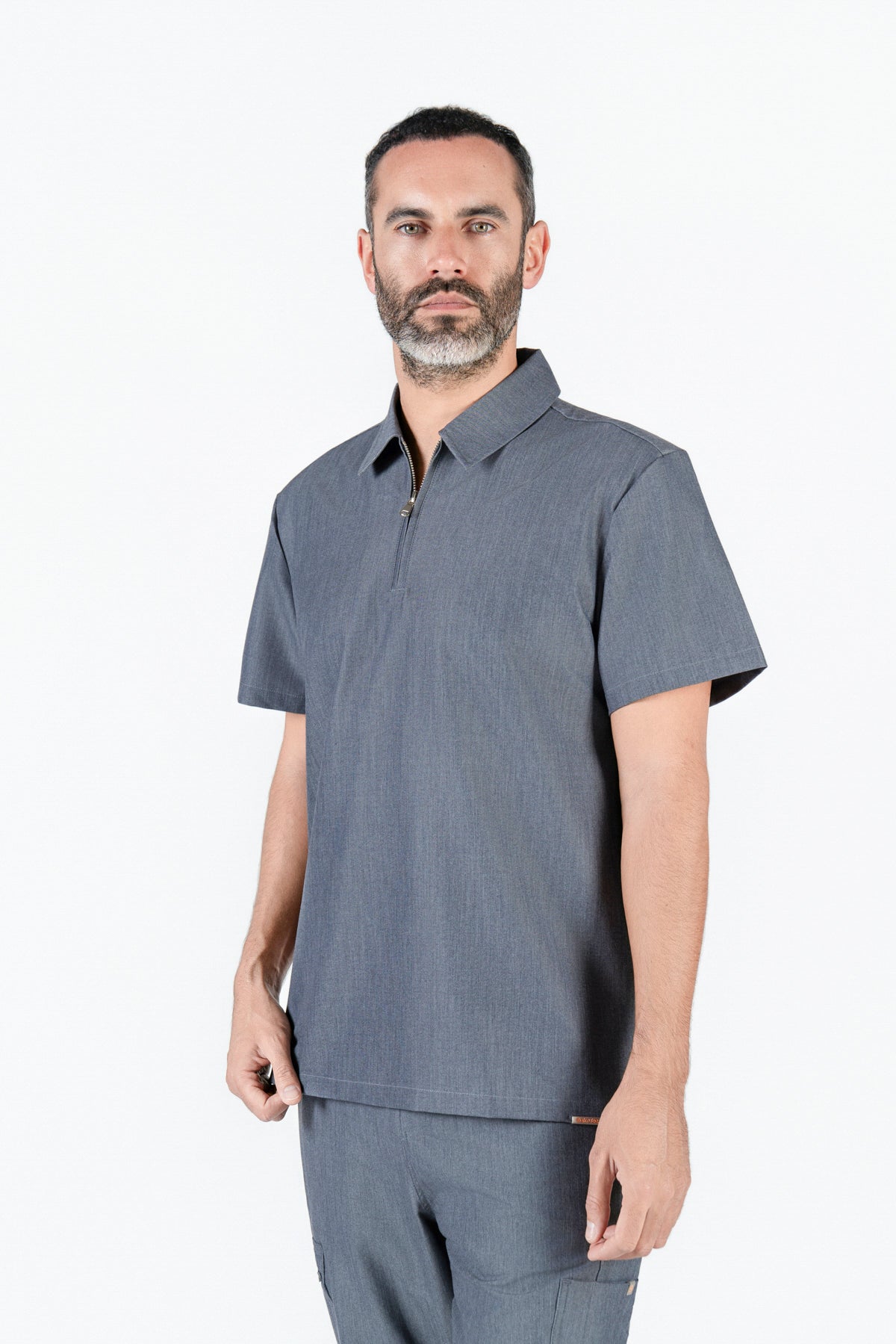 Kiro Zip Neck Polo Scrub Mens NewGen