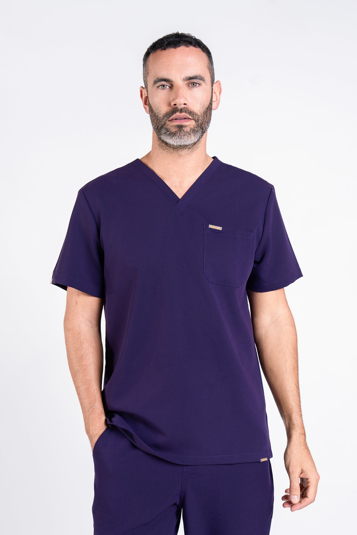 Kaizen V Neck One Pocket Scrub Top Mens