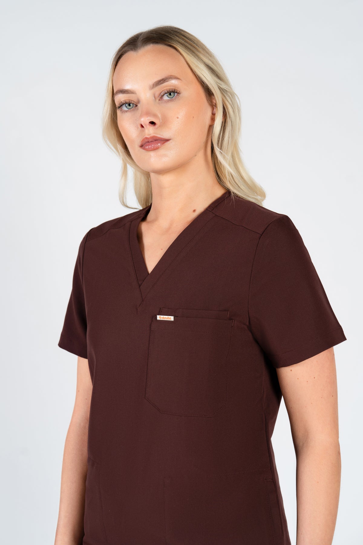 Tasca Women's V Neck Four pockets Scrub With Invisible Side Pockets