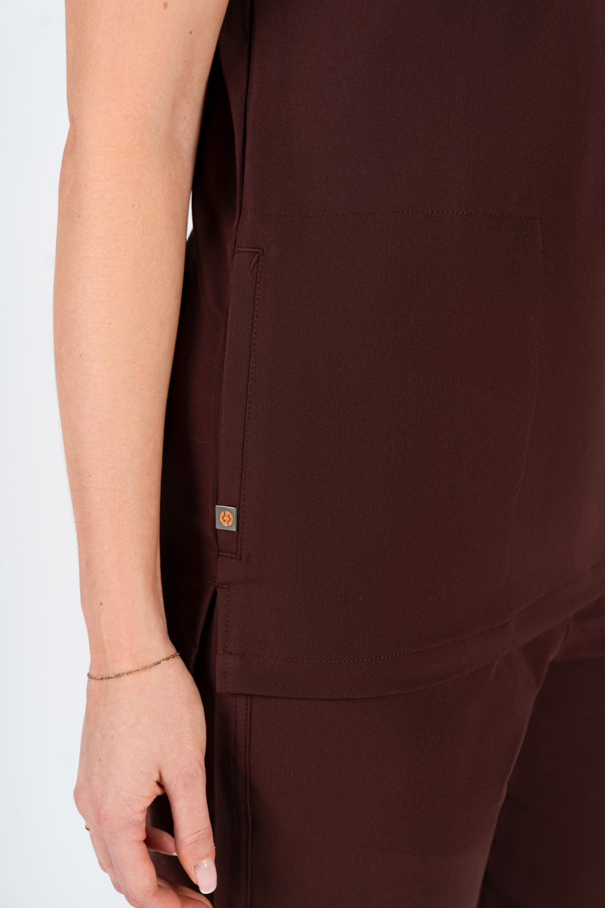 Tasca Women's V Neck Four pockets Scrub With Invisible Side Pockets