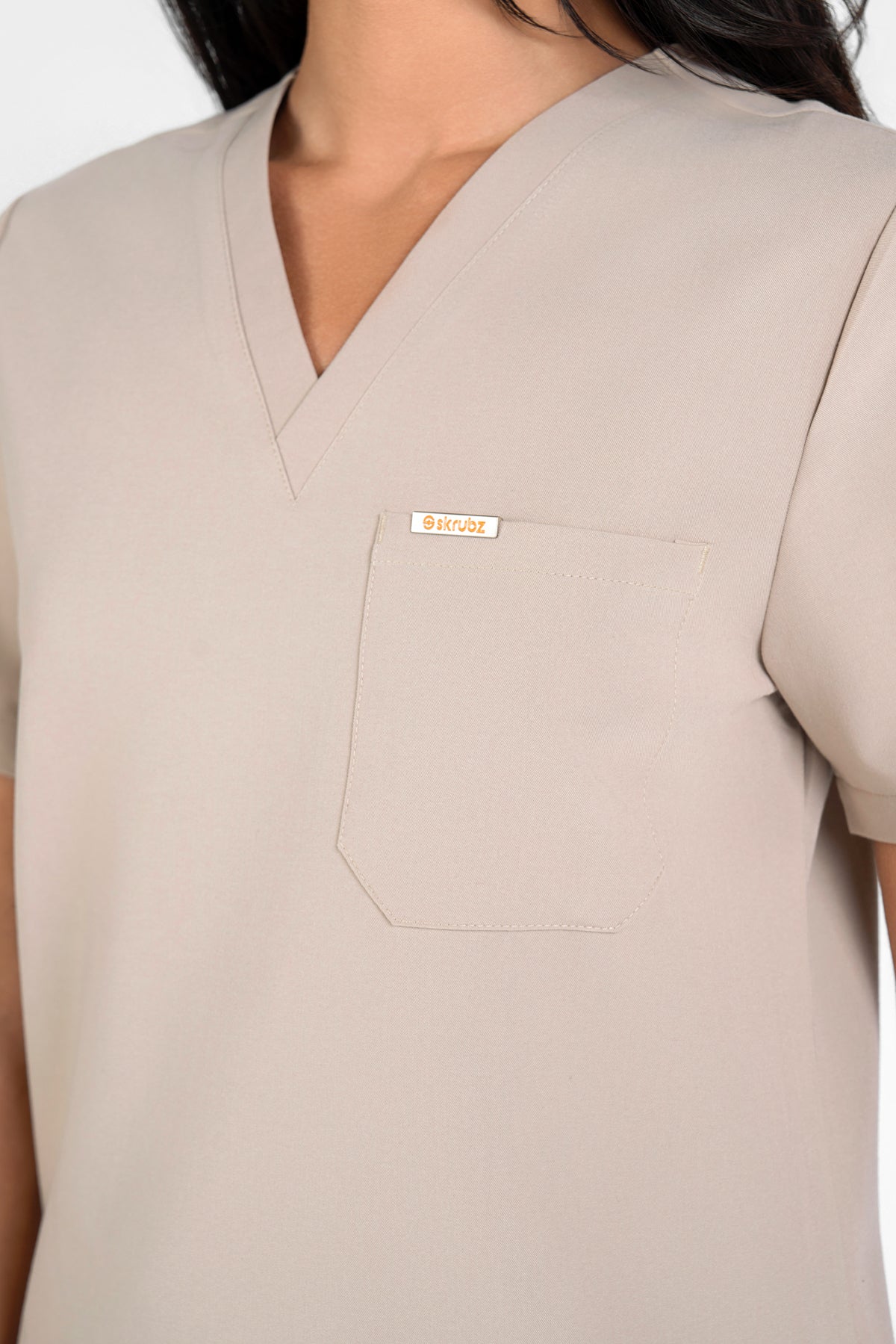 Kaizen V Neck One Pocket Scrub Top Womens