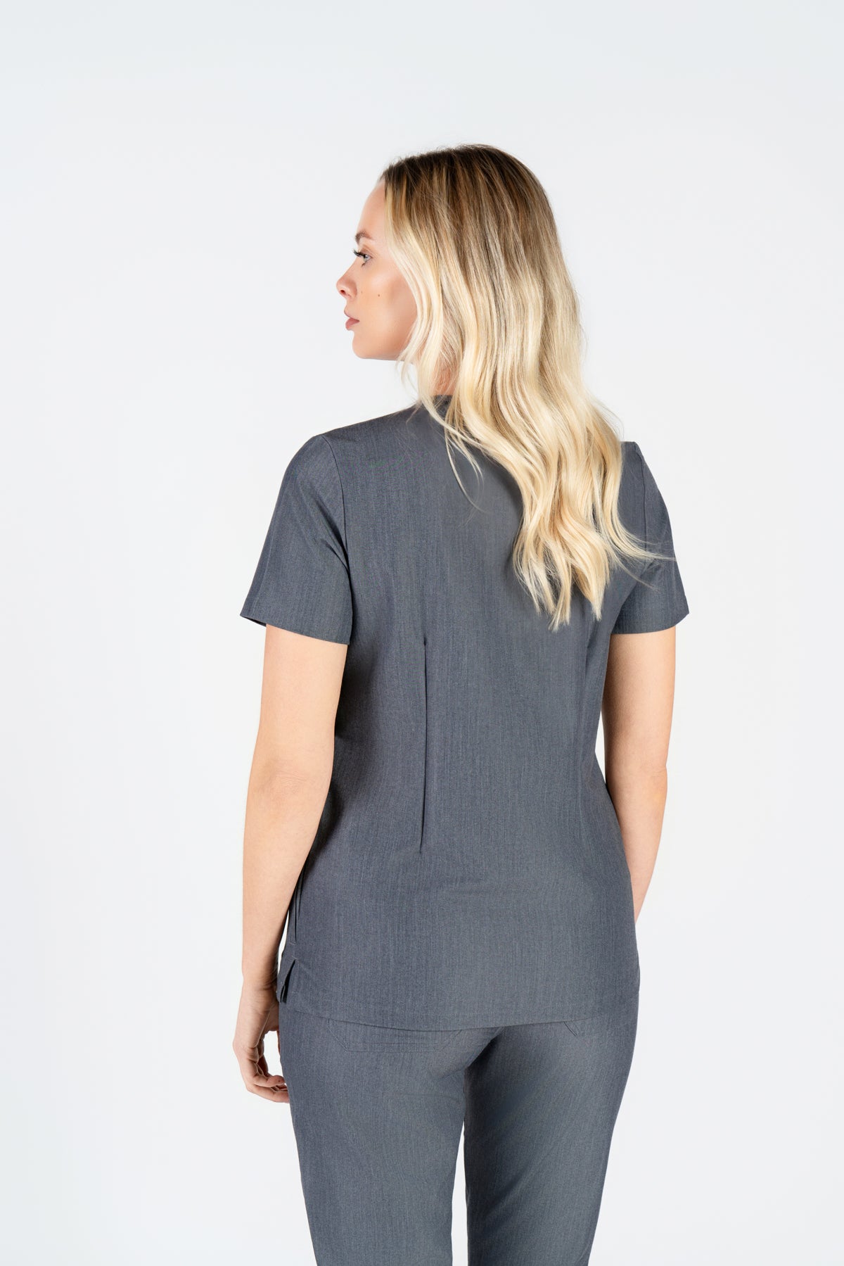 Tasca Women's V Neck Four pockets Scrub With Invisible Side Pockets