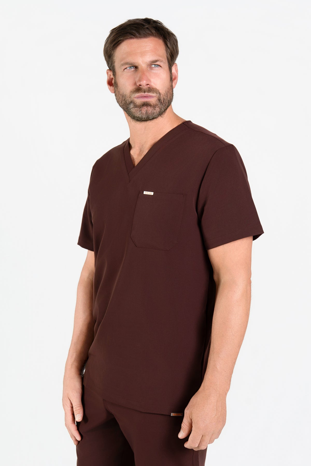 Kaizen V Neck One Pocket Scrub Top Mens