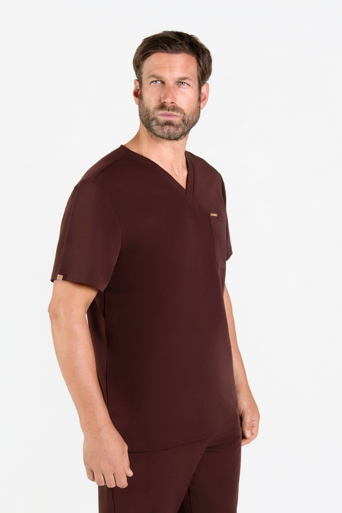 Kaizen V Neck One Pocket Scrub Top Mens