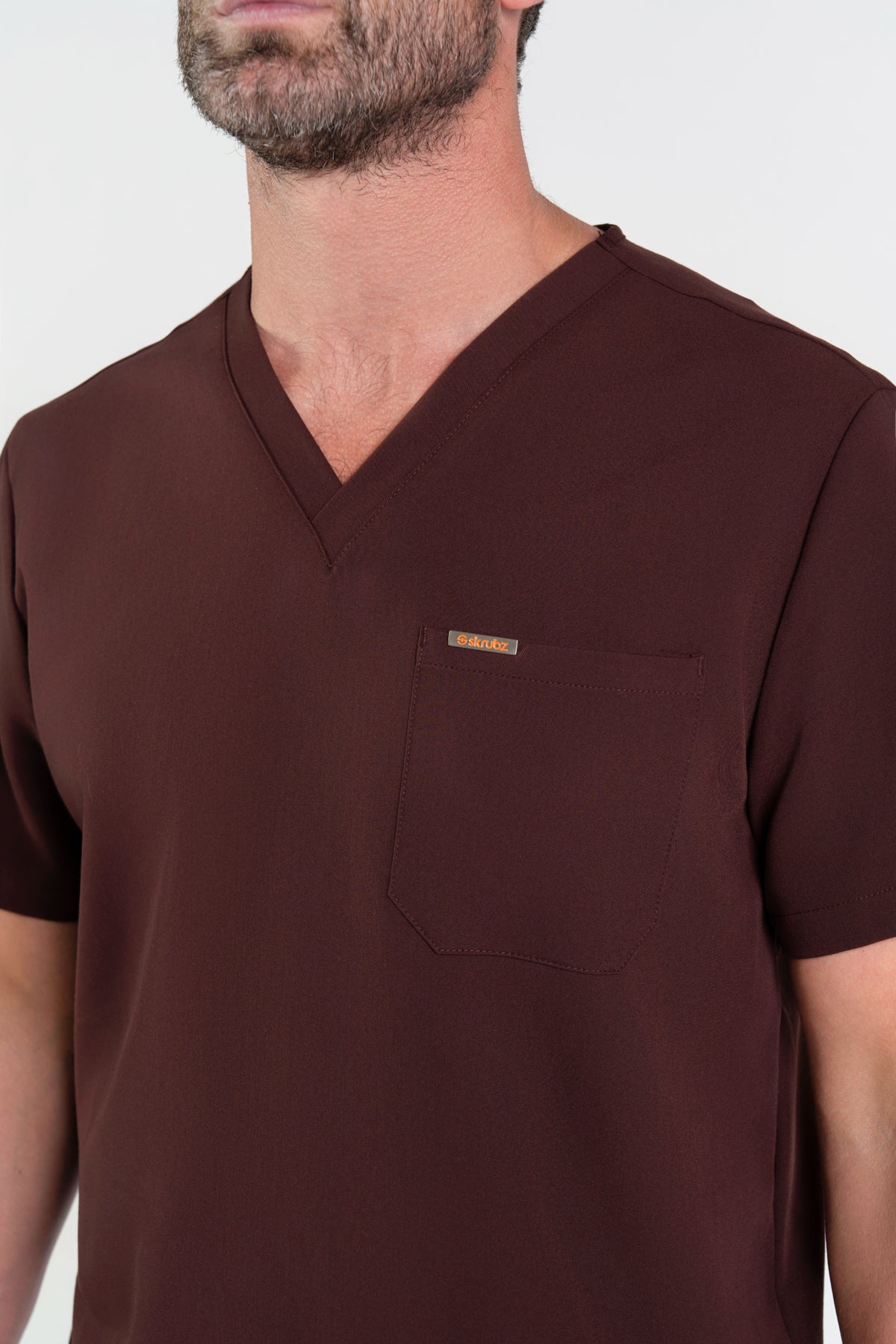 Kaizen V Neck One Pocket Scrub Top Mens