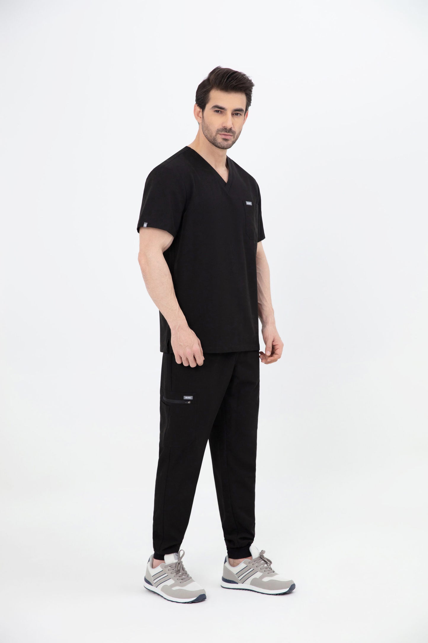 Aka V Neck One Pocket Scrub Mens