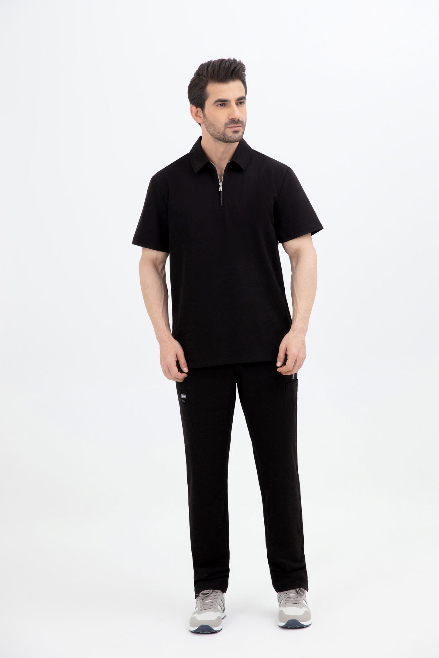 Kiro Zip Neck Polo Scrub Mens