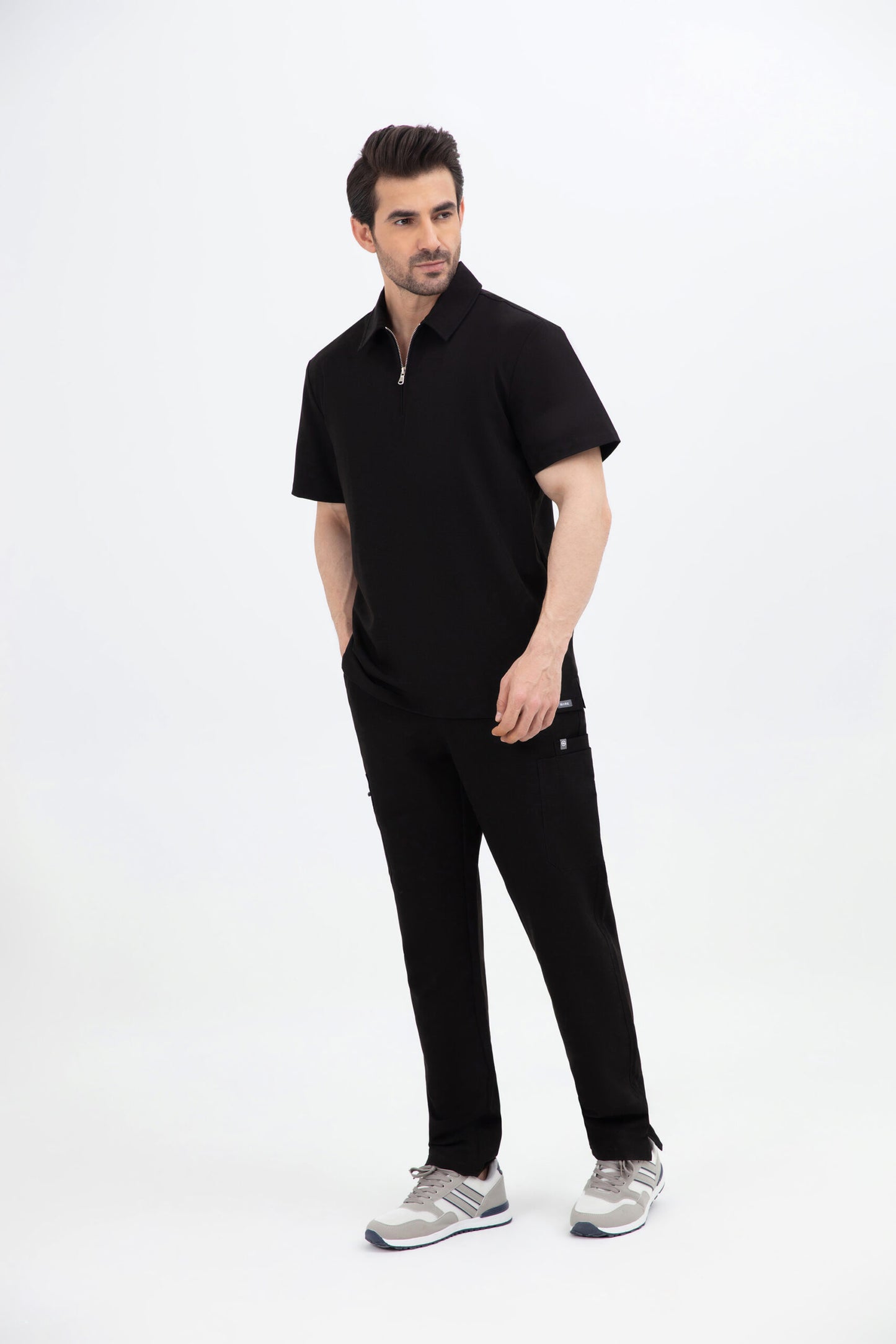 Kiro Zip Neck Polo Scrub Mens