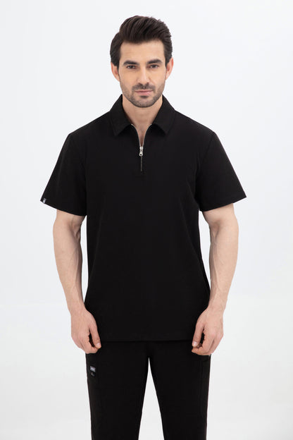 Kiro Zip Neck Polo Scrub Mens