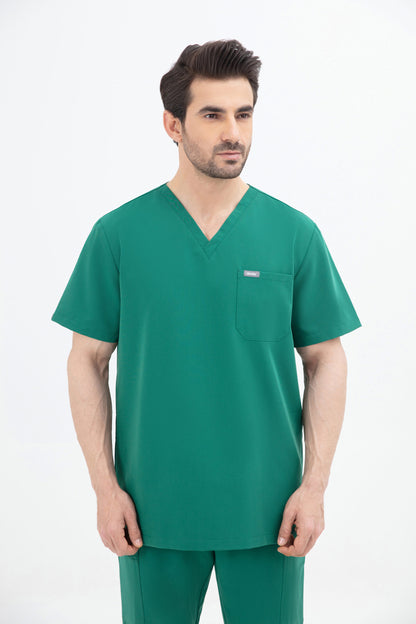 Aka V Neck One Pocket Scrub Mens