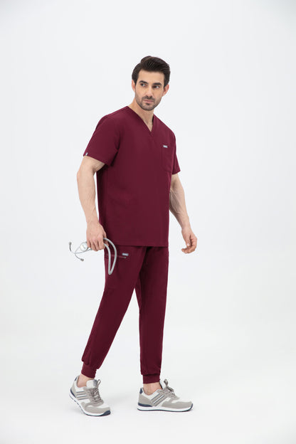Aka V Neck One Pocket Scrub Mens