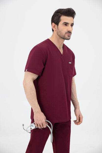 Aka V Neck One Pocket Scrub Mens
