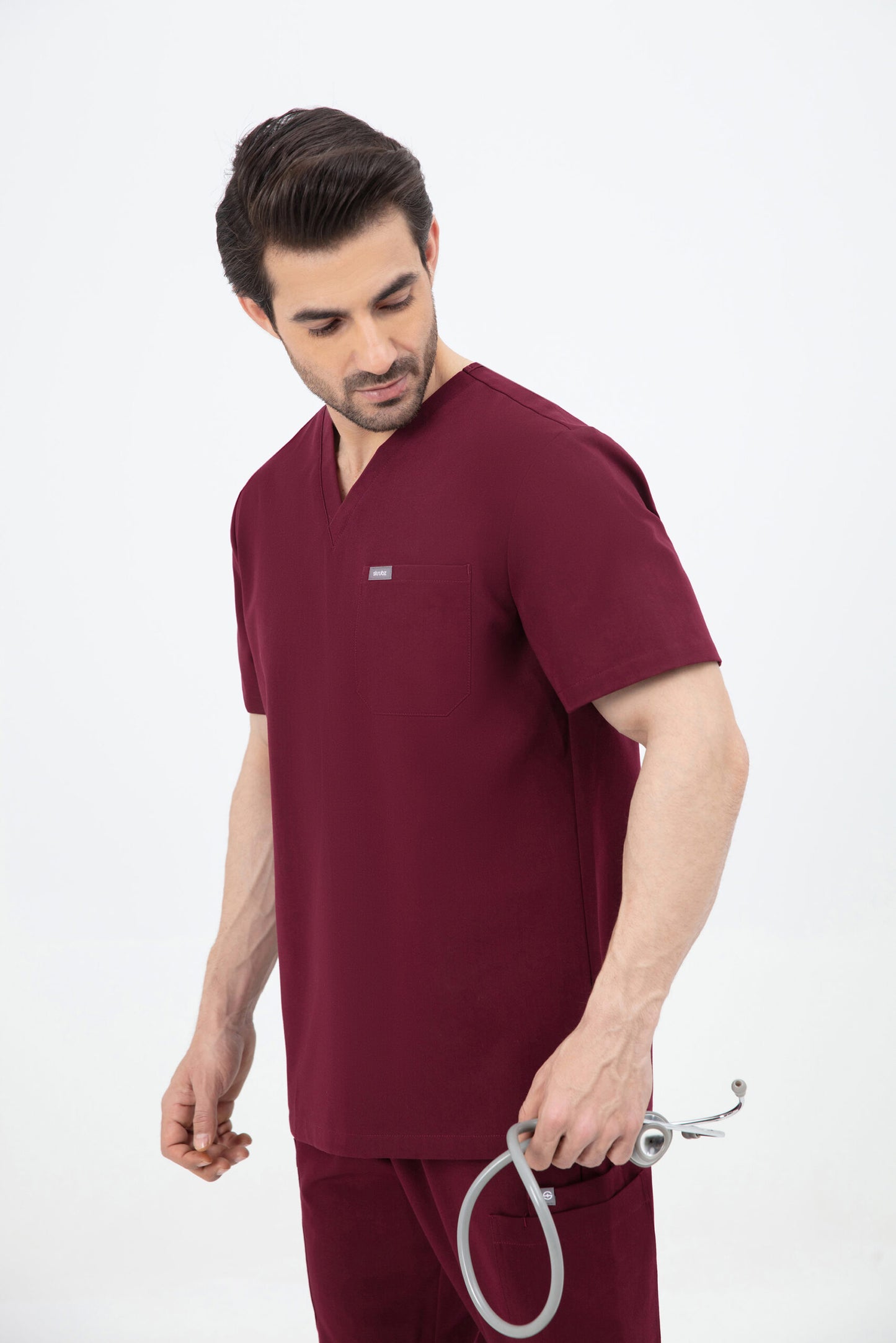 Aka V Neck One Pocket Scrub Mens