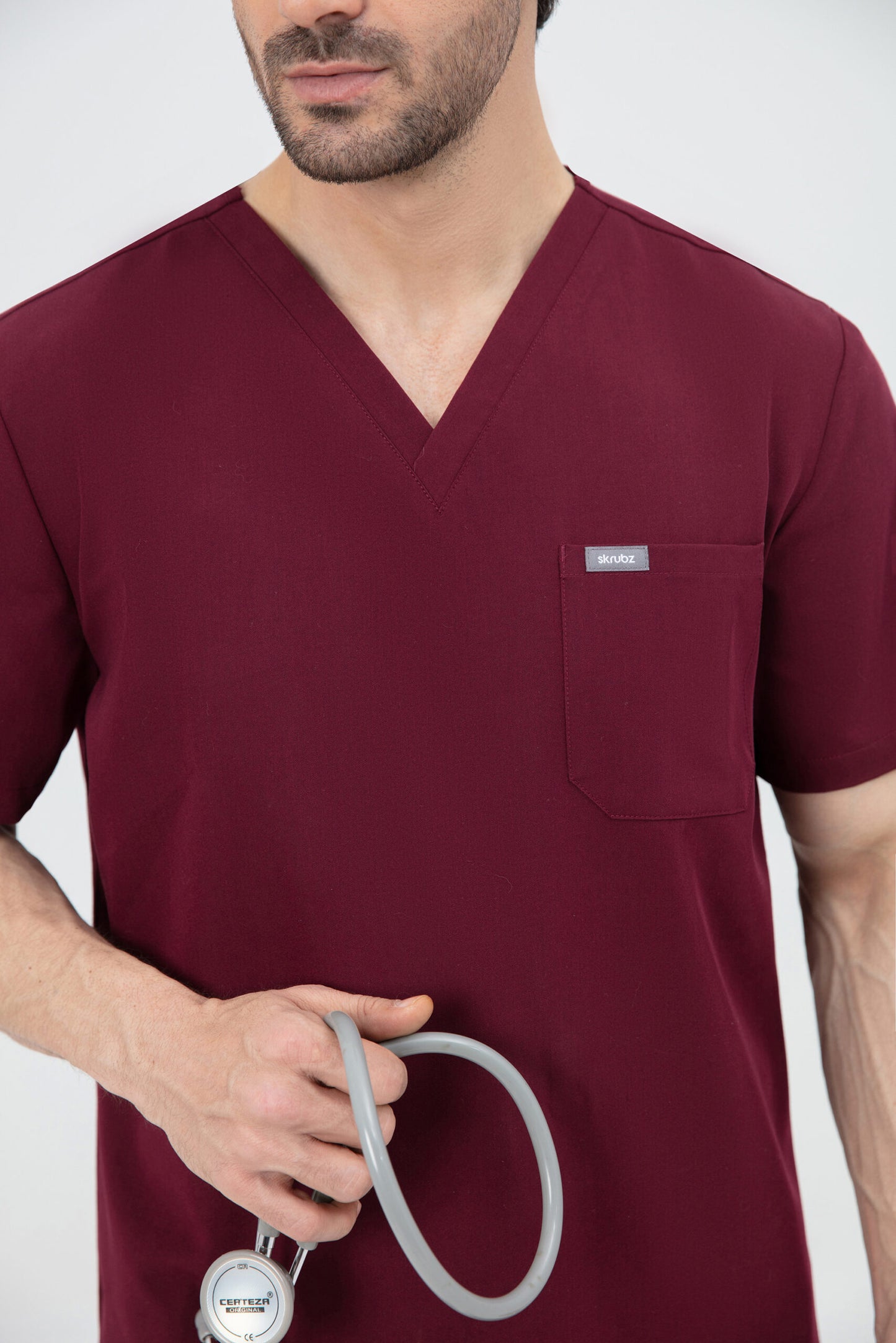 Aka V Neck One Pocket Scrub Mens