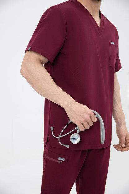 Aka V Neck One Pocket Scrub Mens
