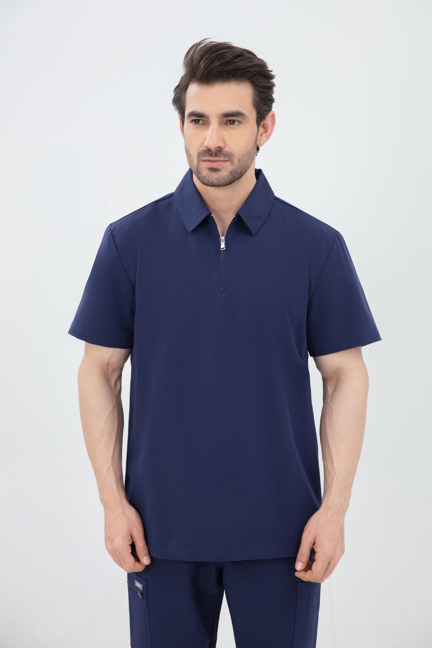 Kiro Zip Neck Polo Scrub Mens