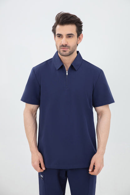 Kiro Zip Neck Polo Scrub Mens