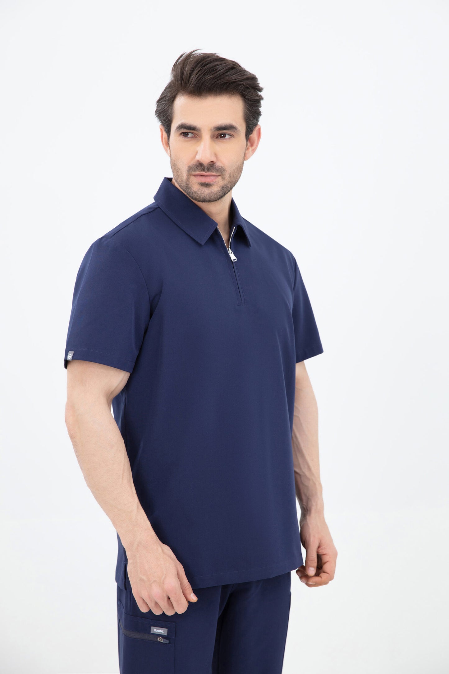 Kiro Zip Neck Polo Scrub Mens