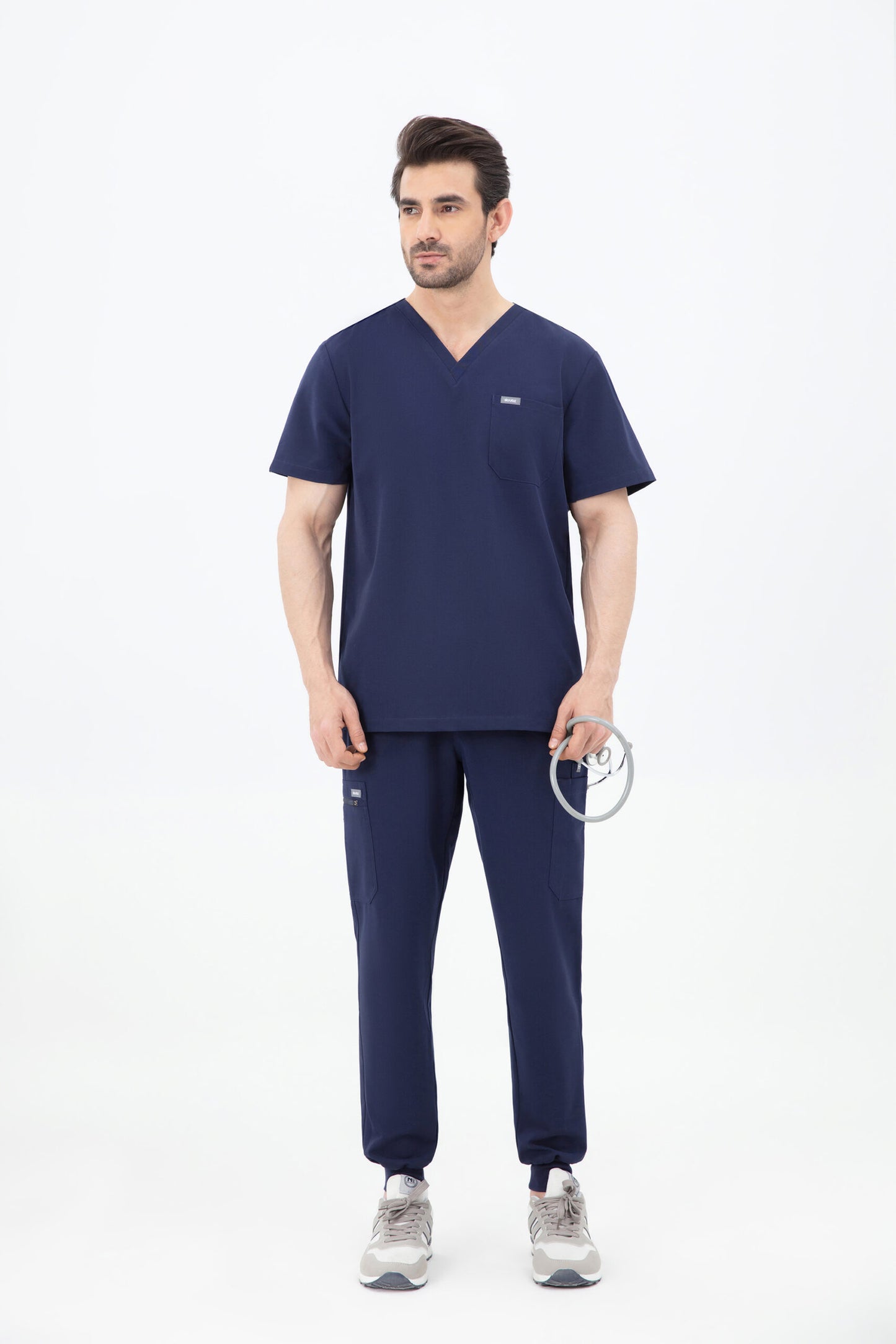 Aka V Neck One Pocket Scrub Mens