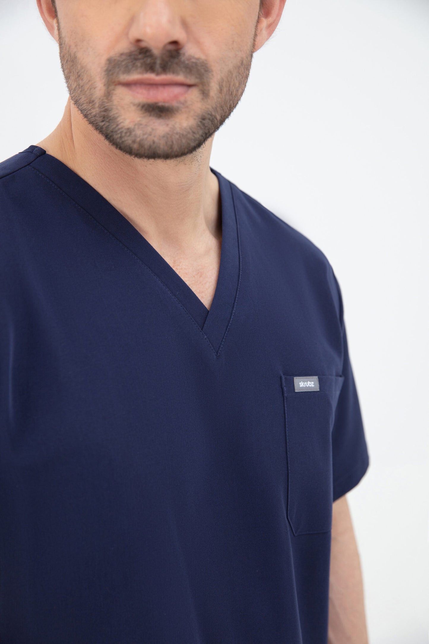 Aka V Neck One Pocket Scrub Mens
