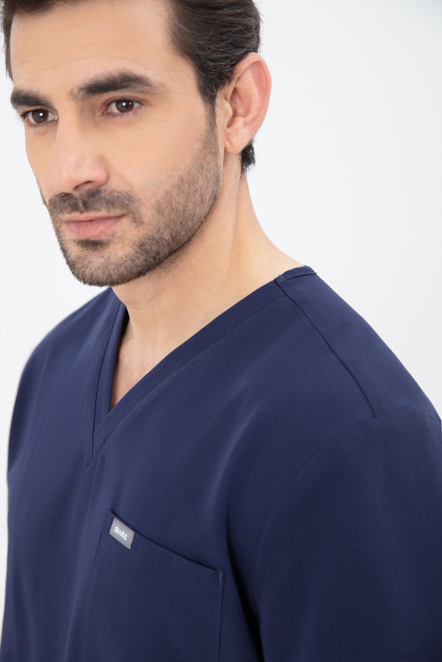 Aka V Neck One Pocket Scrub Mens