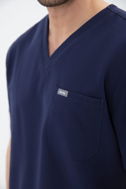 Aka V Neck One Pocket Scrub Mens